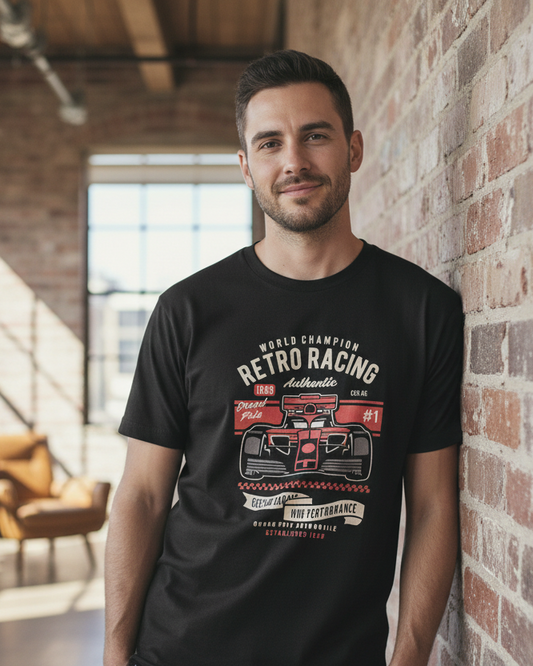 Retro Racing Unisex Classic Crew T-Shirt